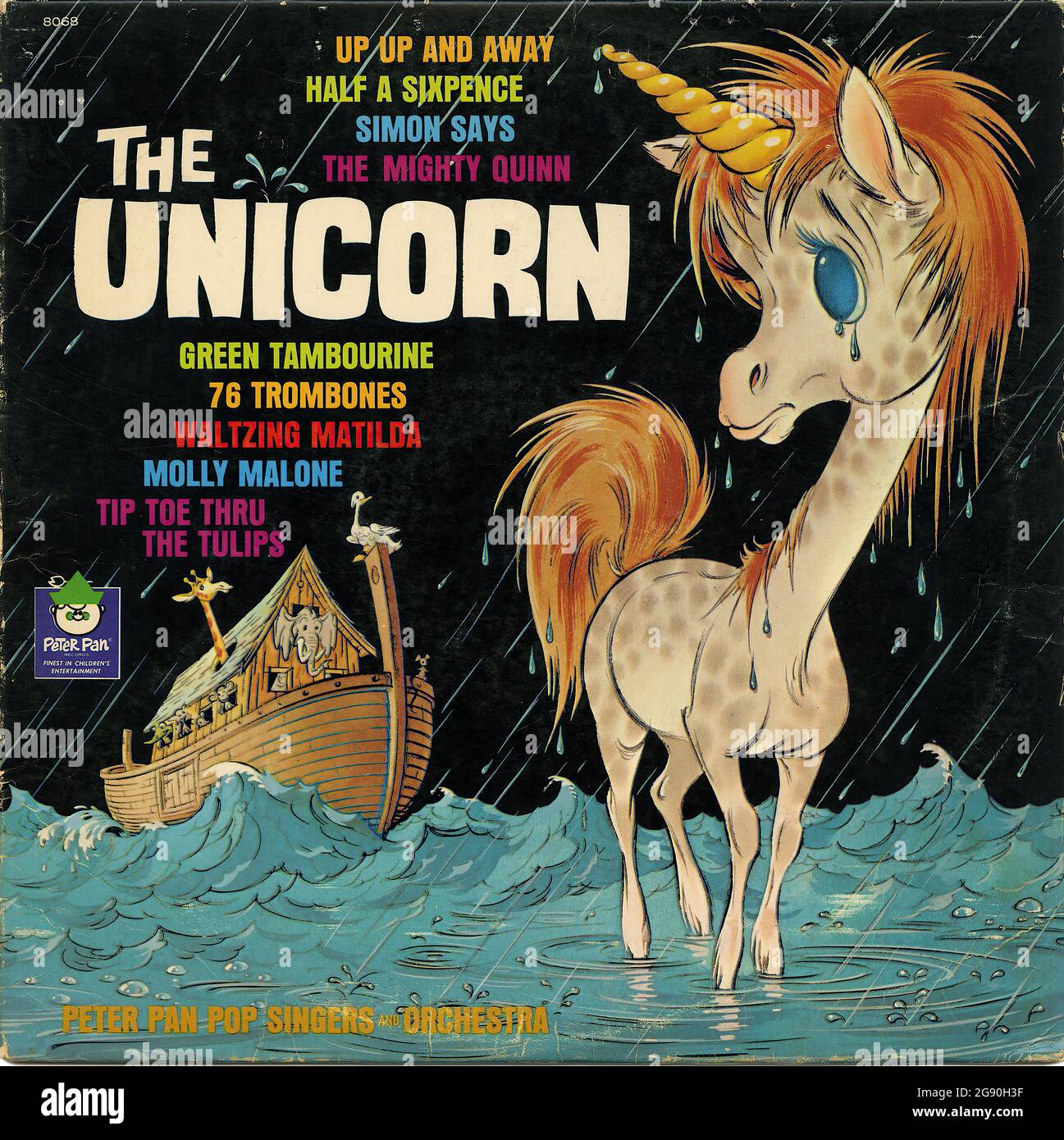 The Unicorn - Vintage Vinyl Schallplattencover Stockfoto