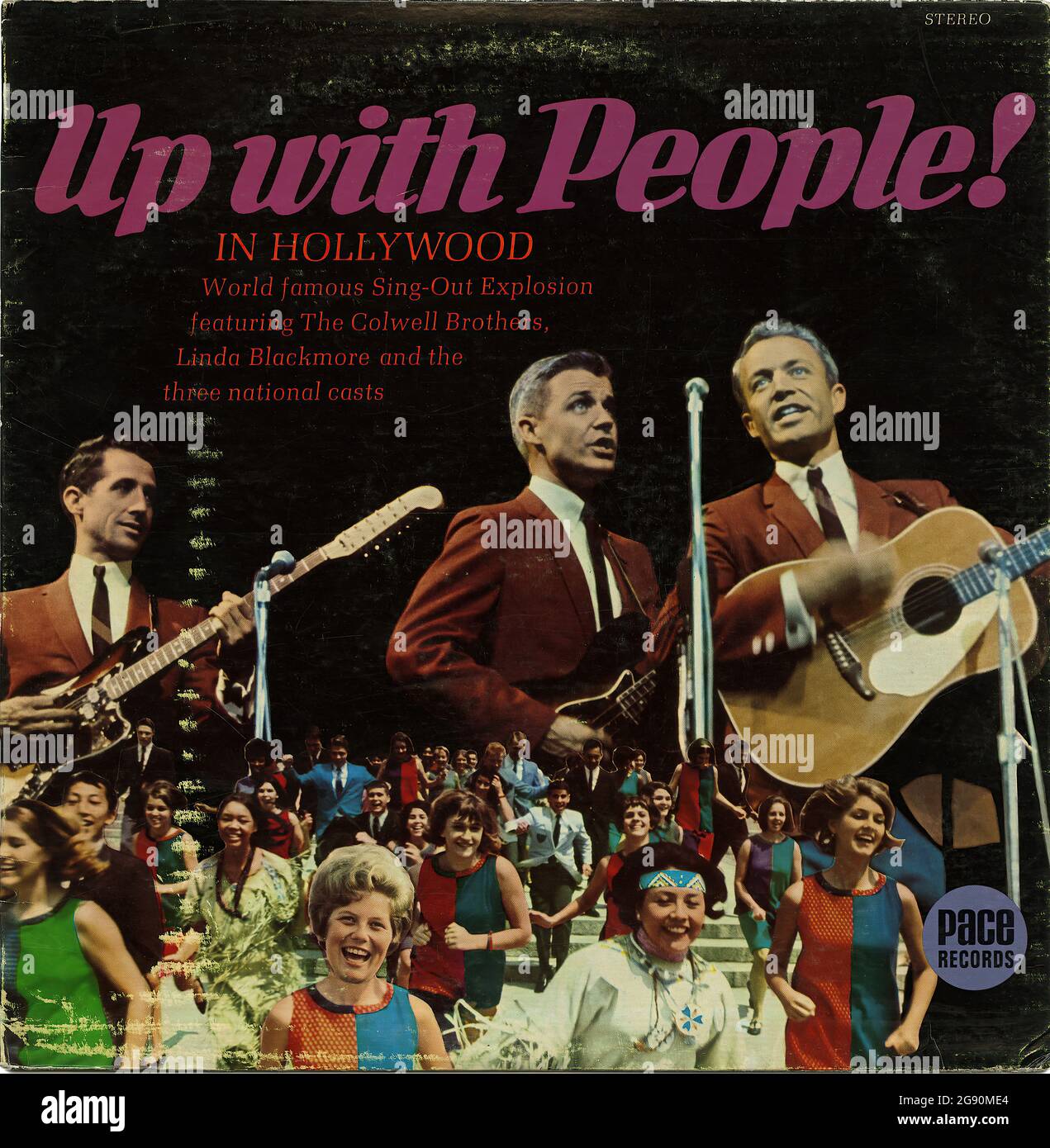 Mit Den Leuten! - Vintage Vinyl Schallplattencover Stockfoto