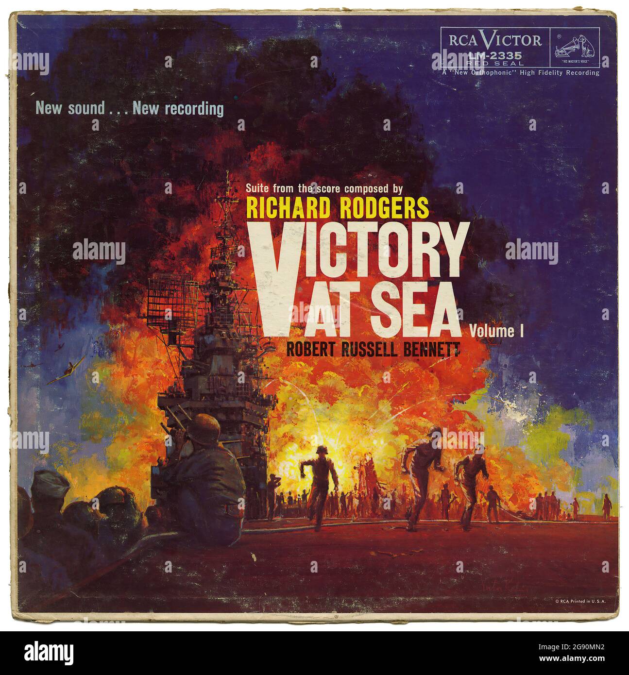 Victory At Sea - Vintage Vinyl Schallplattencover Stockfoto