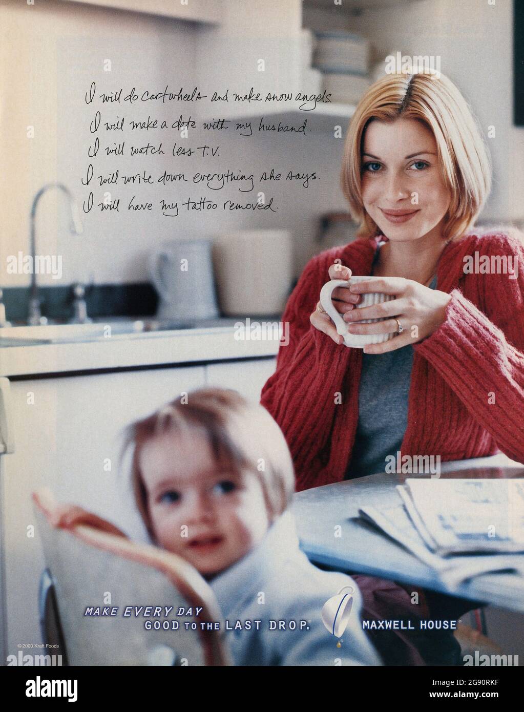 Ganzseitige Anzeige des Life Magazine, Mai 2000 die letzte Monatsausgabe, USA Stockfoto