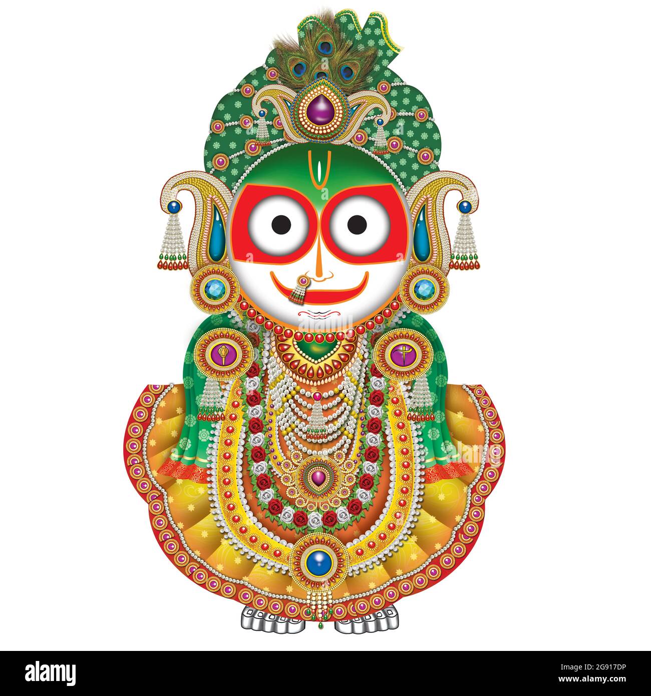 Hochauflösender Indischer Gott Lord Jagannath Digitale Bilder Stockfoto