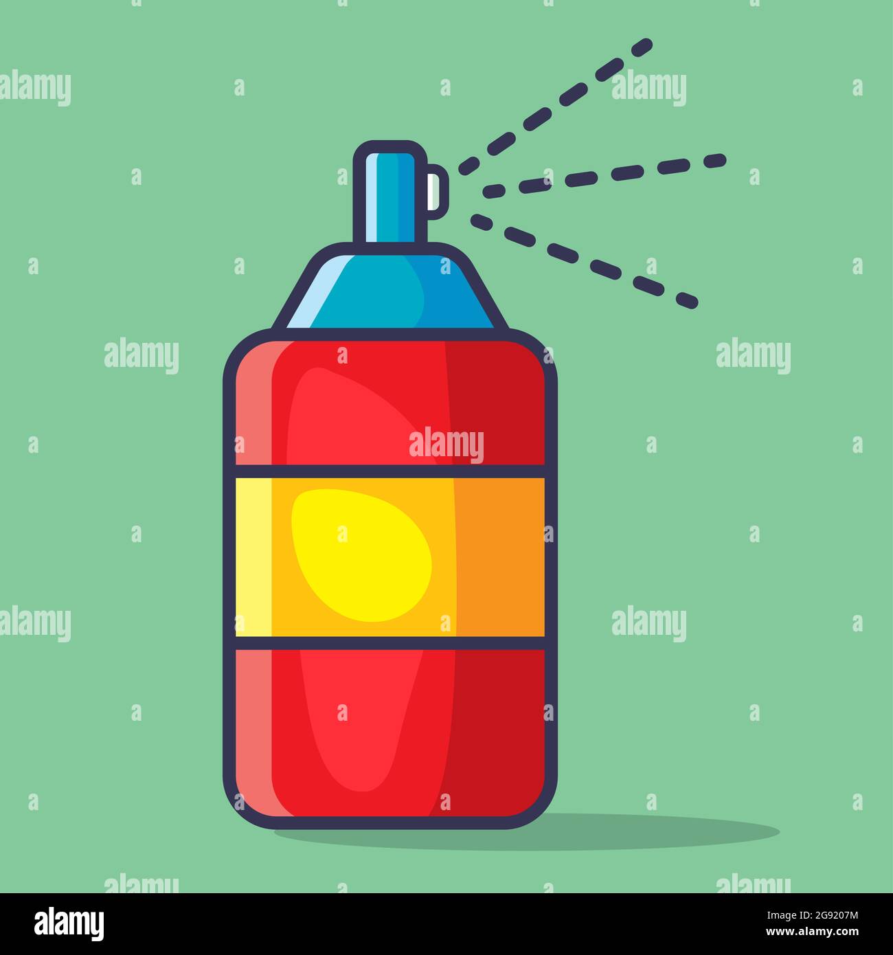 Sprühfarbe isoliert Vektor-Illustration in flacher Form Stock Vektor