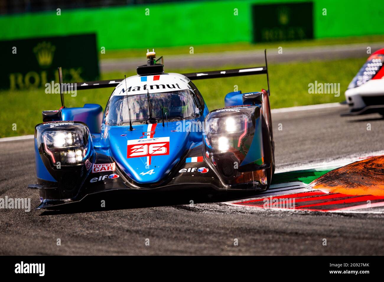 36 Negrao Andre (BH), Lapierre Nicolas (Fra), Vaxiviere Matthieu (Fra), Alpine Elf Matmut, Alpine A480 - Gibson, Aktion während der 6 Stunden von Monza, 3. Lauf der FIA-Langstrecken-Weltmeisterschaft 2021, FIA WEC, auf dem Autodromo Nazionale di Monza, vom 16. Bis 18. Juli 2021 in Monza, Italien - Foto Joao Filipe / DPPI Stockfoto