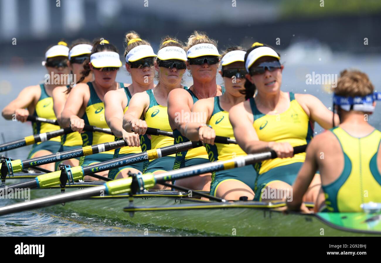 Olympische Spiele 2020 in Tokio Rudern Acht der Frauen Vorläufe