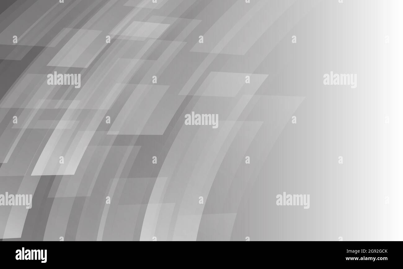 Abstrakte weiße graue geometrische Kurve Linienfluss mit leerem Raum Design moderne futuristische Technologie Hintergrund Vektor Illustration. Stock Vektor