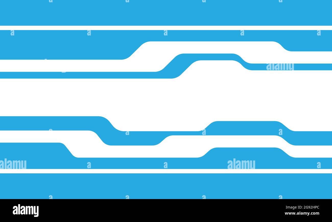 Abstrakte blaue weiße Banner Cyber-Linie flaches Design moderne futuristische Technologie Hintergrund Vektor Illustration. Stock Vektor