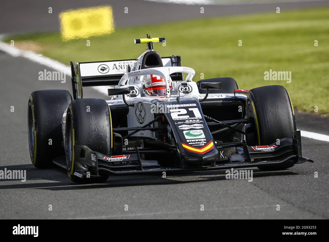 21 Boschung Ralph (Ski), Campos Racing, Dallara F2, Action beim 4. Lauf der FIA Formel 2 Meisterschaft 2021 vom 16. Bis 18. Juli 2021 auf dem Silverstone Circuit, in Silverstone, Großbritannien - Foto Xavi Bonilla / DPPI Stockfoto