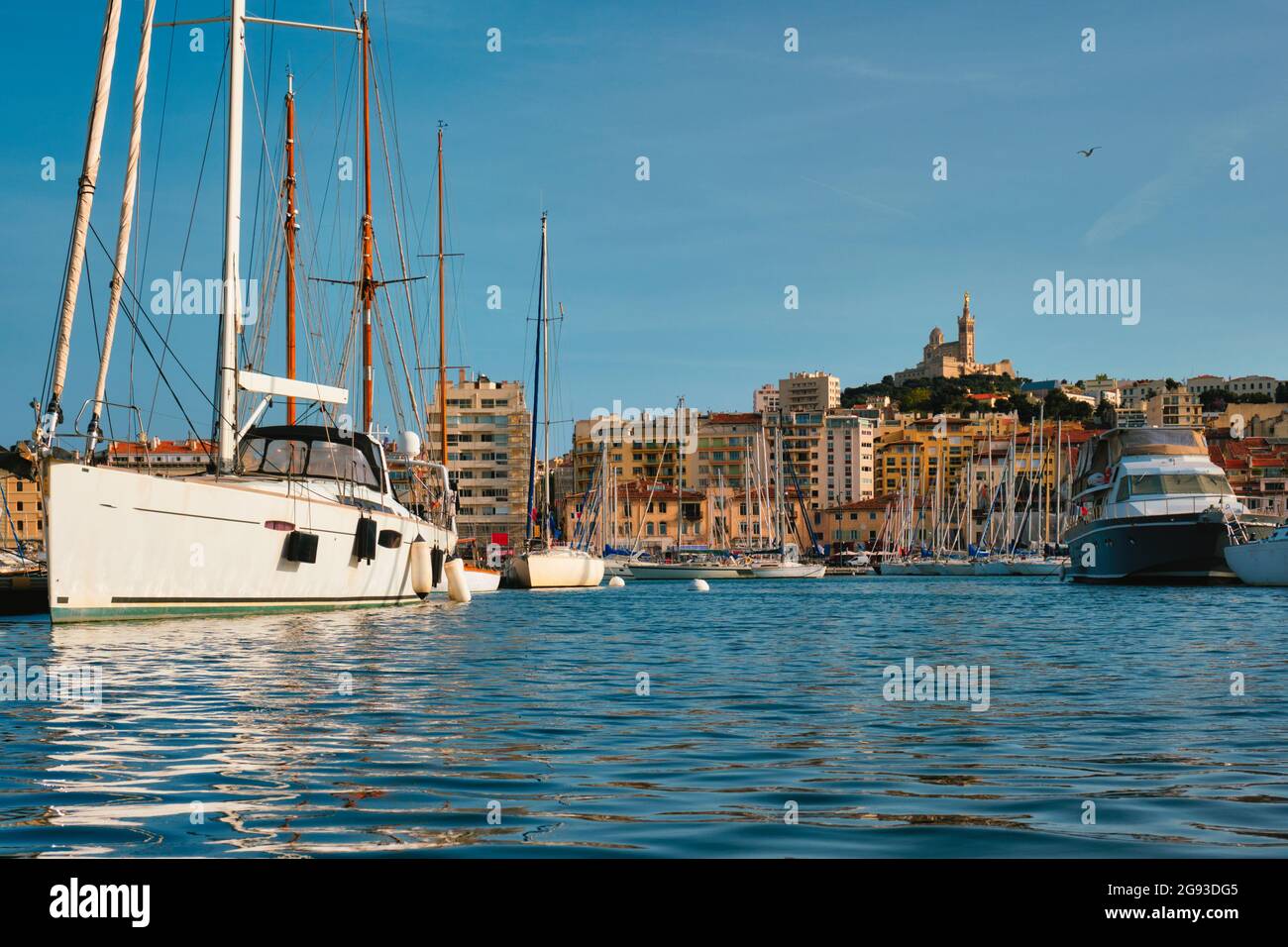 Marseille Alter Hafen mit Yachten. Marseille, Frankreich Stockfoto