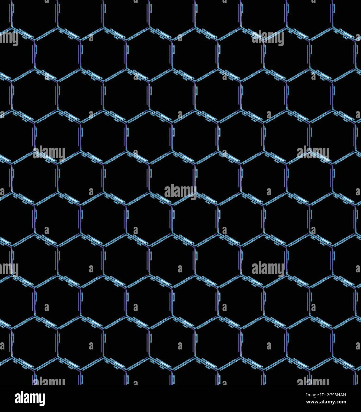 Schwarzer Hintergrund und blauer Hexagon-Vektor-Design-Hintergrund Stock Vektor