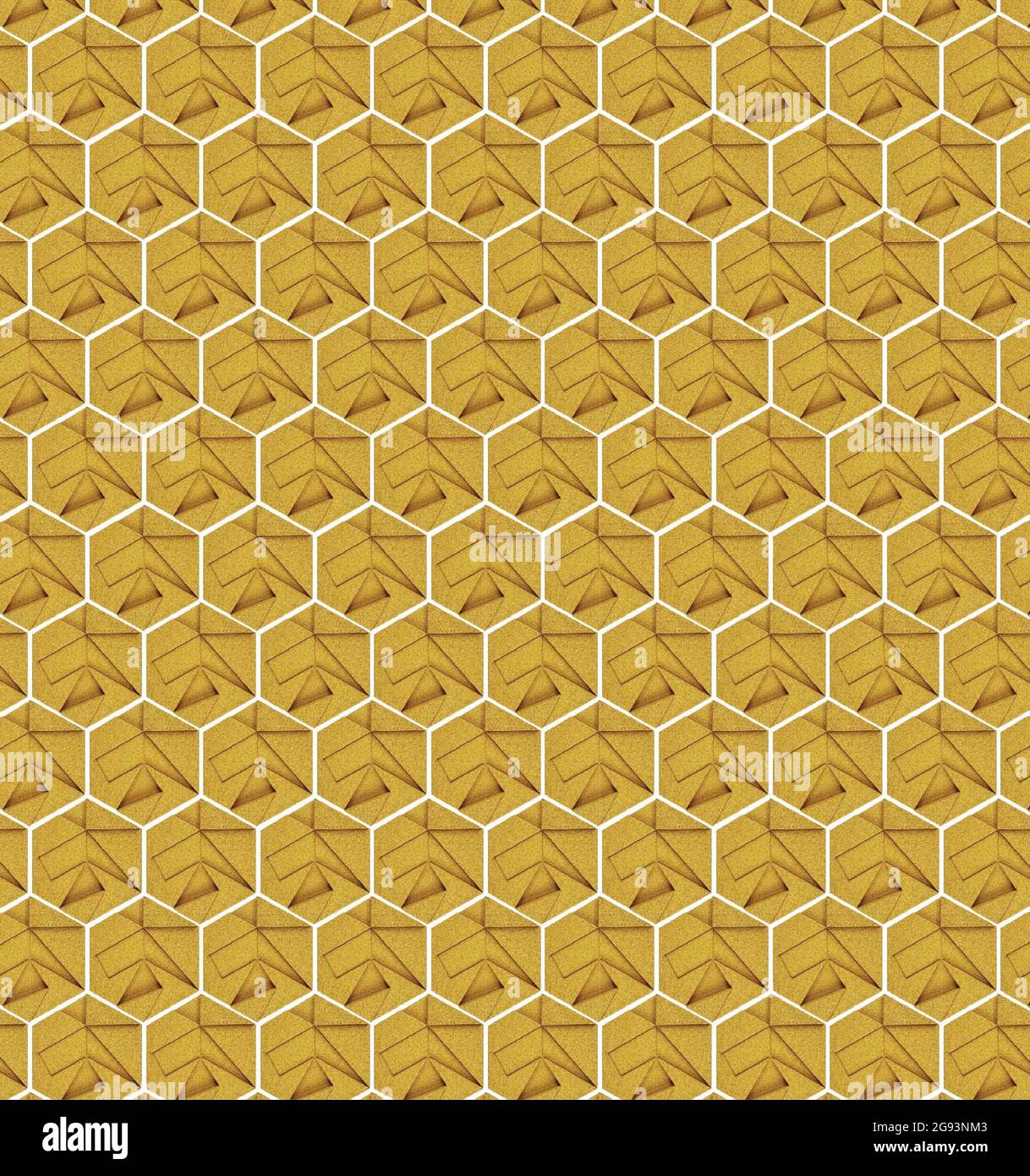 Sandeffekt Hexagon Design Hintergrund Stock Vektor