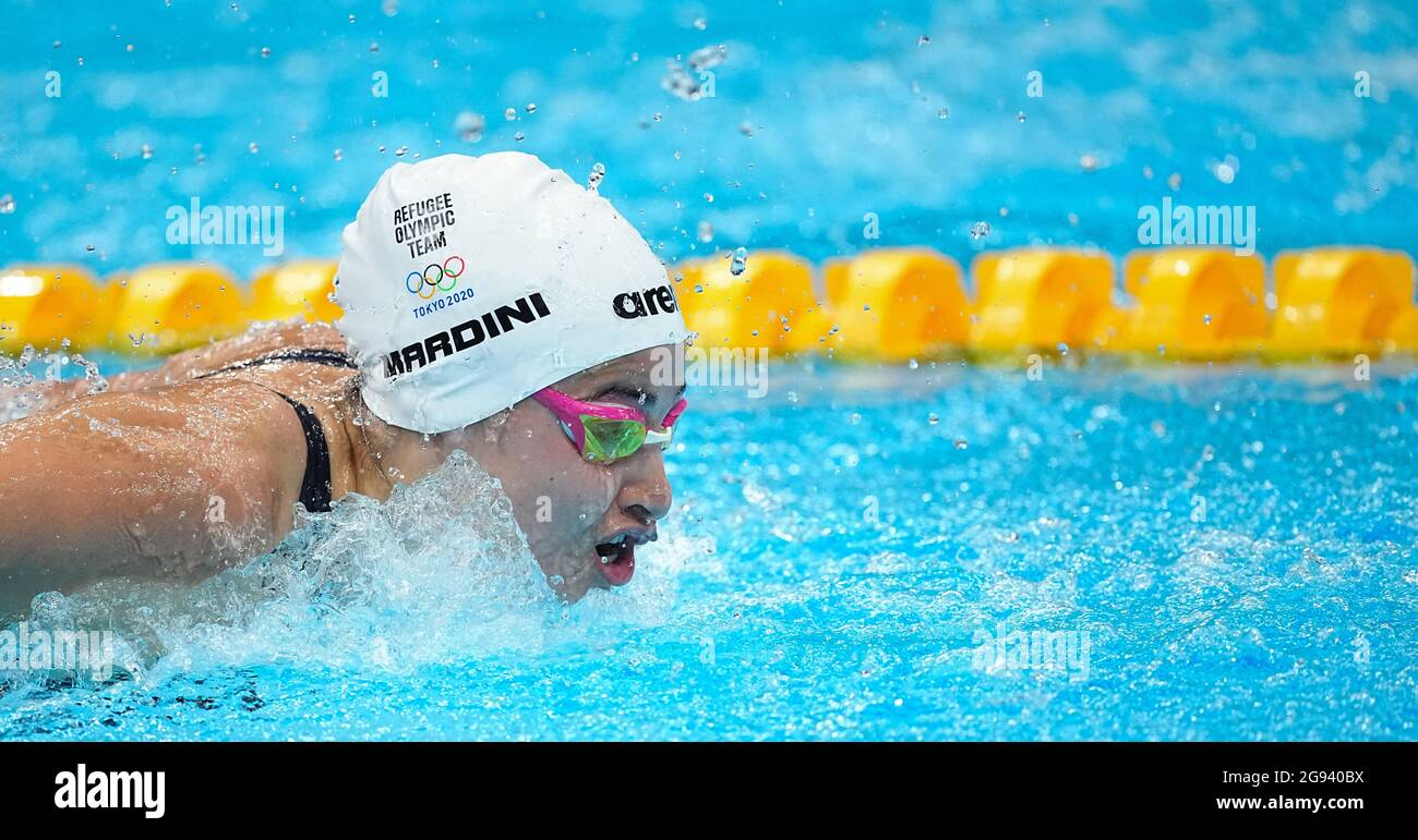 Tokio, Japan. Juli 2021. Schwimmen Olympische Spiele, Heats 100m