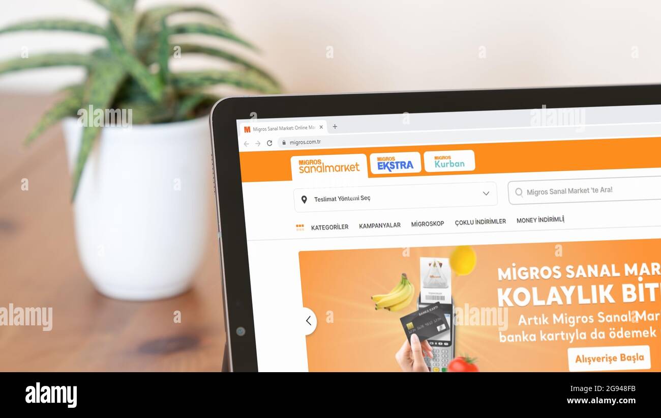 Istanbul, Türkei Juli 2021 Illustrativer redaktioneller Screenshot