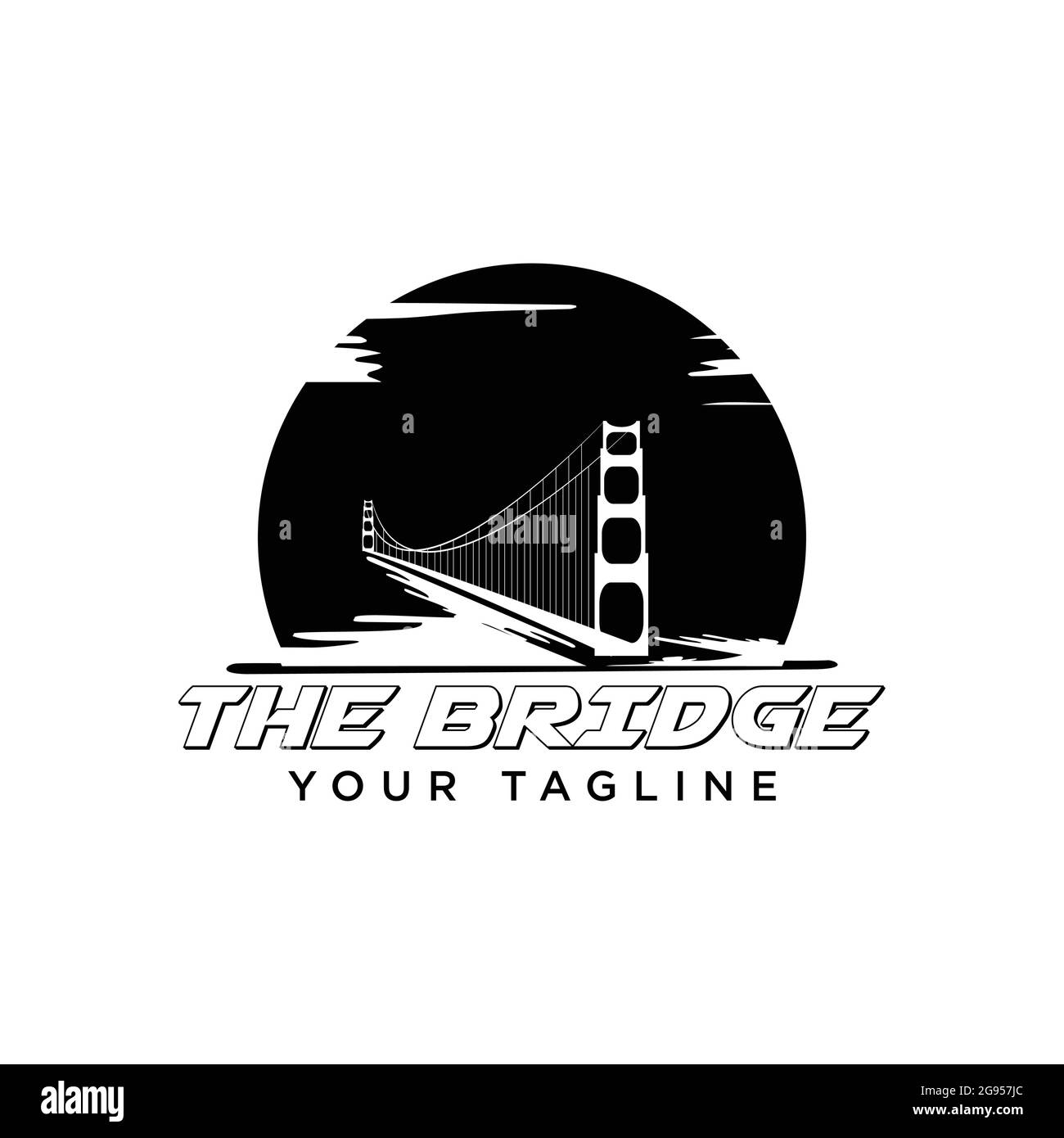 Bridge Ilustration Logo Vektor Vorlage Stock Vektor