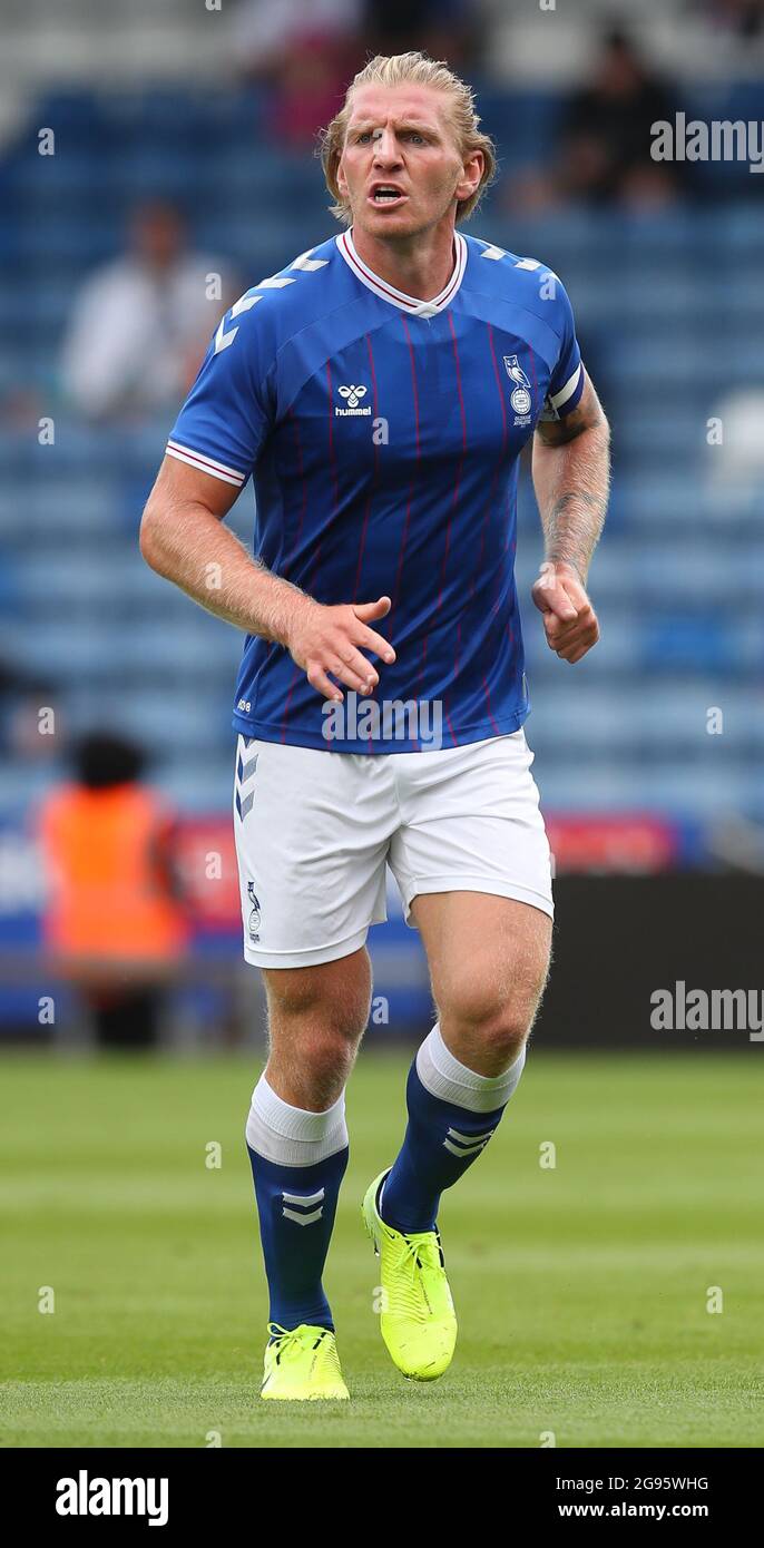 Oldham, England, 24. Juli 2021. Carl Piergianni von Oldham Athletic während des Vorsaison-Freundschaftsspiels im Boundary Park, Oldham. Bildnachweis sollte lauten: Simon Bellis / Sportimage Stockfoto