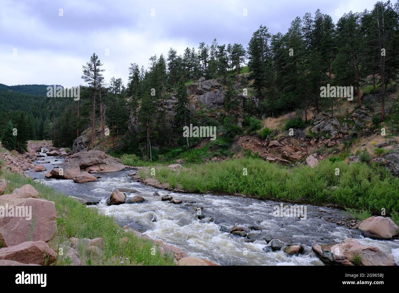 Button Rock Preserve River Foto Stockfoto