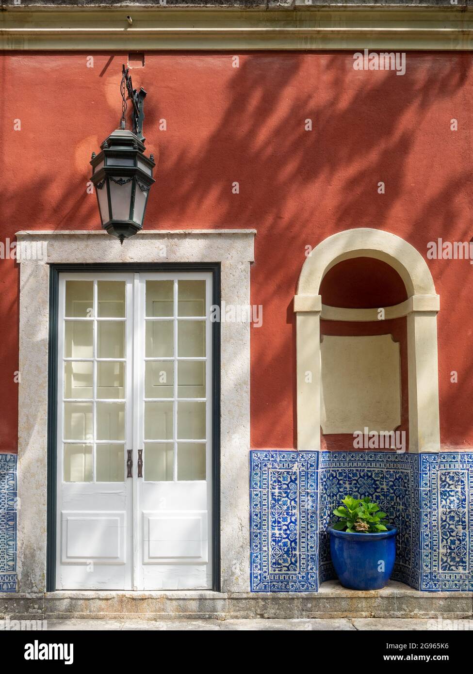 Fassade des Fronteira Palace-Gartens, Lissabon Stockfoto