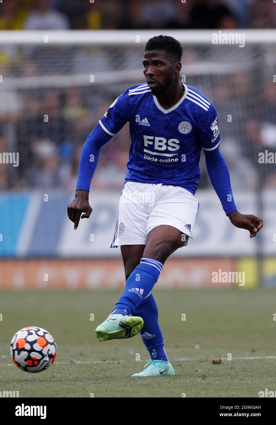 Burton Upon Trent, England, 24. Juli 2021. Kelechi Iheanacho von Leicester City das Freundschaftsspiel vor der Saison im Pirelli Stadium, Burton Upon Trent. Bildnachweis sollte lauten: Darren Staples / Sportimage Stockfoto