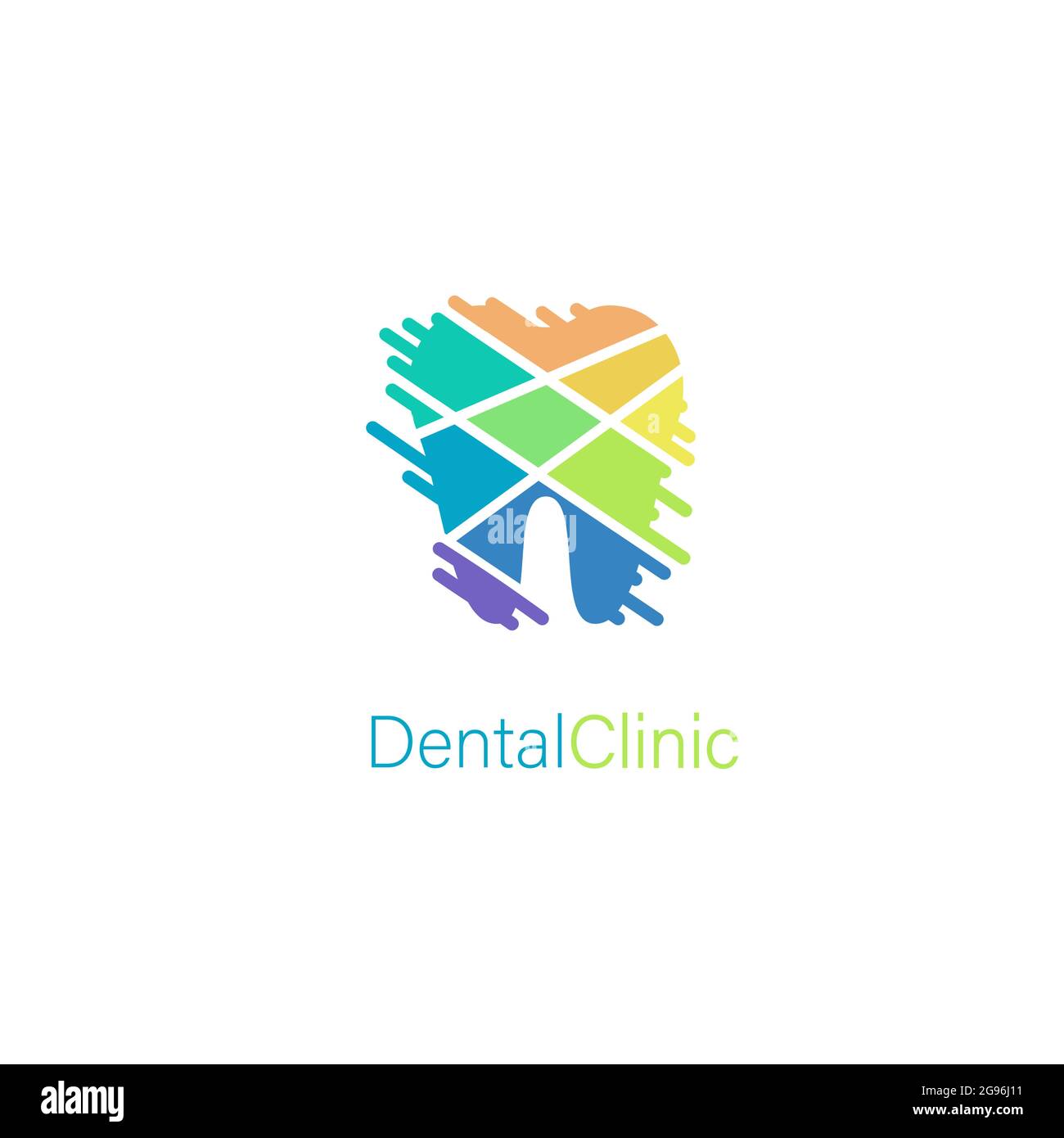 Zahnklinik stilisierte Zahn-Logo-Konzept für Medical Branding Stock Vektor