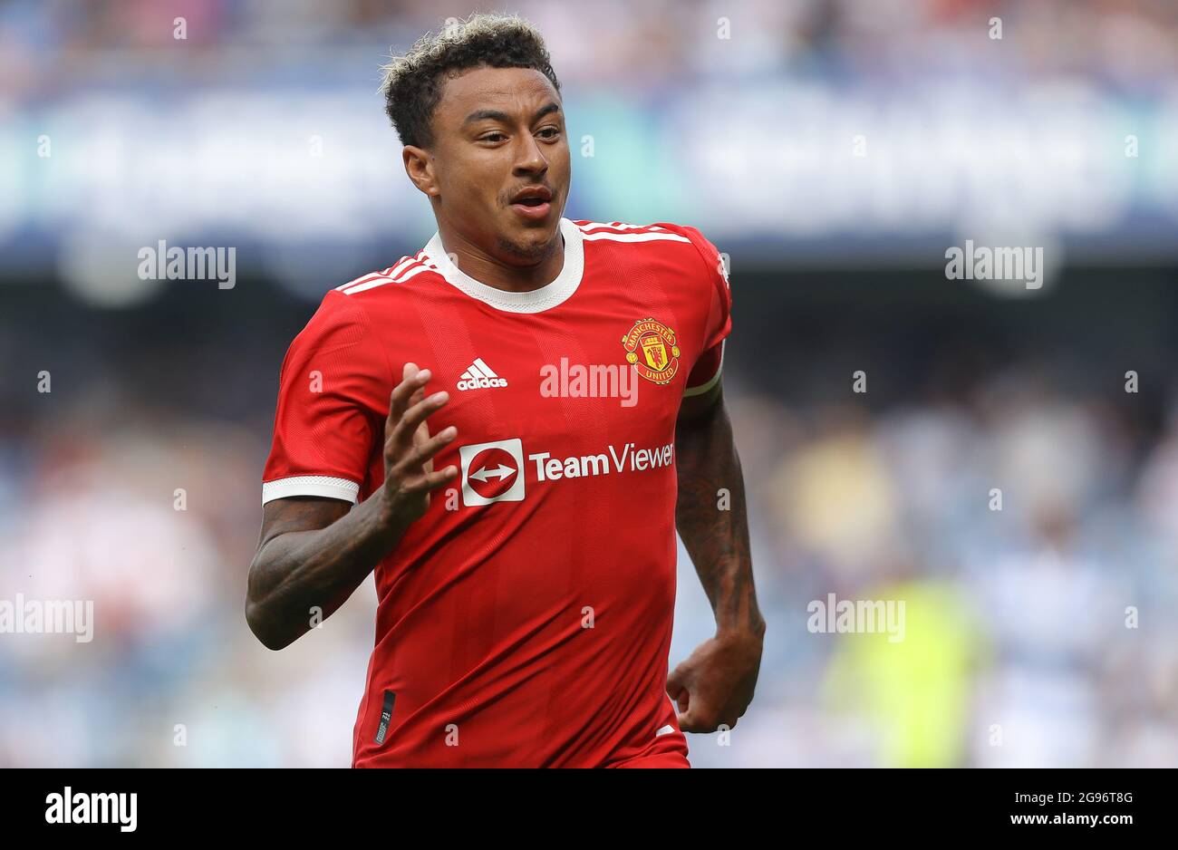 London, England, 24. Juli 2021. Manchester UnitedÕs Jesse Lingard während des Vorsaison-Freundschaftsspiels im Kiyan Prince Foundation Stadium, London. Bildnachweis sollte lauten: Paul Terry / Sportimage Stockfoto