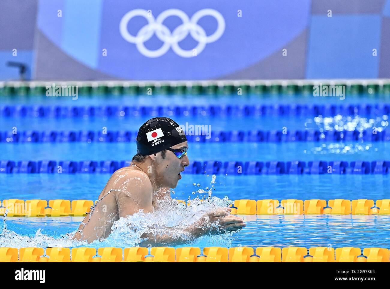 Tokio, Japan. Juli 2021. Schwimmen. Tokyo Aquatics Center. 2-1, 2 chome. Tatsumi. Koto-ku. Tokio. Daiya Seto (JPN) in der Vorrunde des 400 m langen Einzelmedleys der Herren. Kredit Garry Bowden/Sport in Pictures/Alamy live News Kredit: Sport in Pictures/Alamy Live News Stockfoto