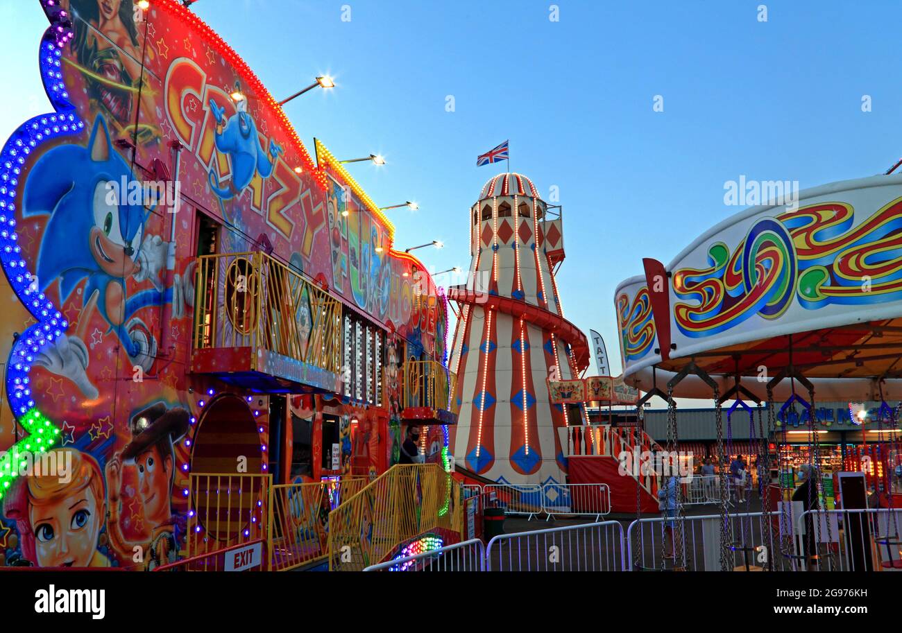 Hunstanton, Pleasure Beach, Jahrmarkt, Rainbow Park, Spaß, Unterhaltung, Unterhaltung, Freizeit, Norfolk, England 3 Stockfoto