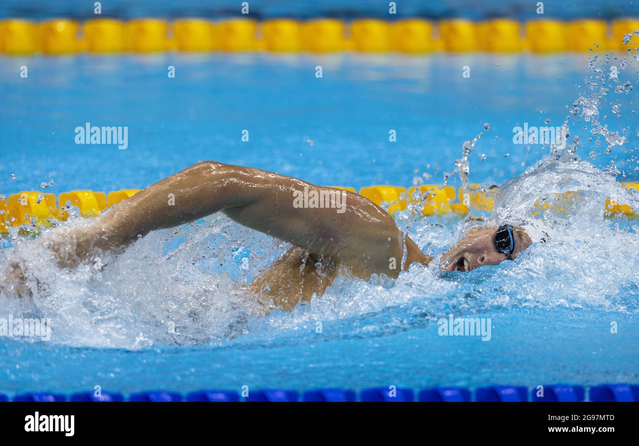 Männer: 400 m Einzelperson Medley KALISZ Chase (USA) Tokyo Tokio, 25.07.2021, Japan, Olympische Spiele, Olympische Spiele, 2020 2021 Foto: Moritz Müller nur zur redaktionellen Verwendung Copyright (nur für journalistische Zwecke) von: Moritz Müller, Wilhelm-Raabe-Str.18, 40470 Düsseldorf. Tel 0211-13954918. MB.: 0176-81034275; Honorar zzgl. 7 % UmSt. + Belegexemplar; Commerzbank, Konto: 3813045, BLZ: 30040000; IBAN: DE49 3004 0000 0381 3045 00; Finanzamt Düsseldorf-Nord, Steuernummer: 105/5193/1677 Stockfoto