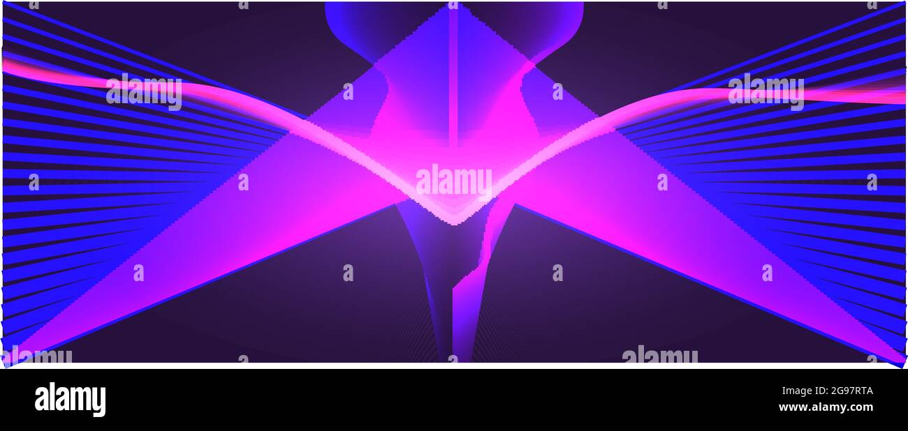Abstraktes Muster. Linienkunst. Überlagerte Linien auf farbigem Hintergrund. Vektorgrafik. Stock Vektor