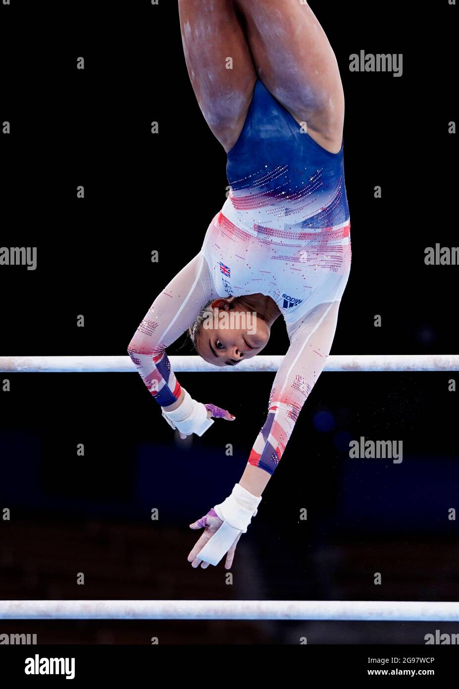 Die britische Amelie Morgan ist am zweiten Tag der Olympischen Spiele in Tokio 2020 in Japan während der Women's Qualification Subdivision 2 im Ariake Gymnastic Center in Aktion. Bilddatum: Sonntag, 25. Juli 2021. Stockfoto