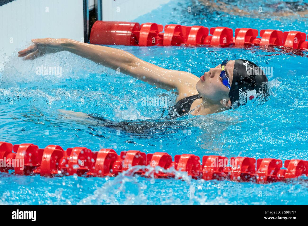 Tokio, Japan. Juli 2021. TOKIO, JAPAN - 25. JULI: Yui Ohashi aus Japan tritt bei Frauen im 400-Meter-Medley-Finale während der Olympischen Spiele 2020 in Tokio im Tokyo Aquatics Center am 25. Juli 2021 in Tokio, Japan an (Foto: Giorgio Scala/Deepbluemedia/Insidefoto) Credit: Insidefoto srl/Alamy Live News Stockfoto