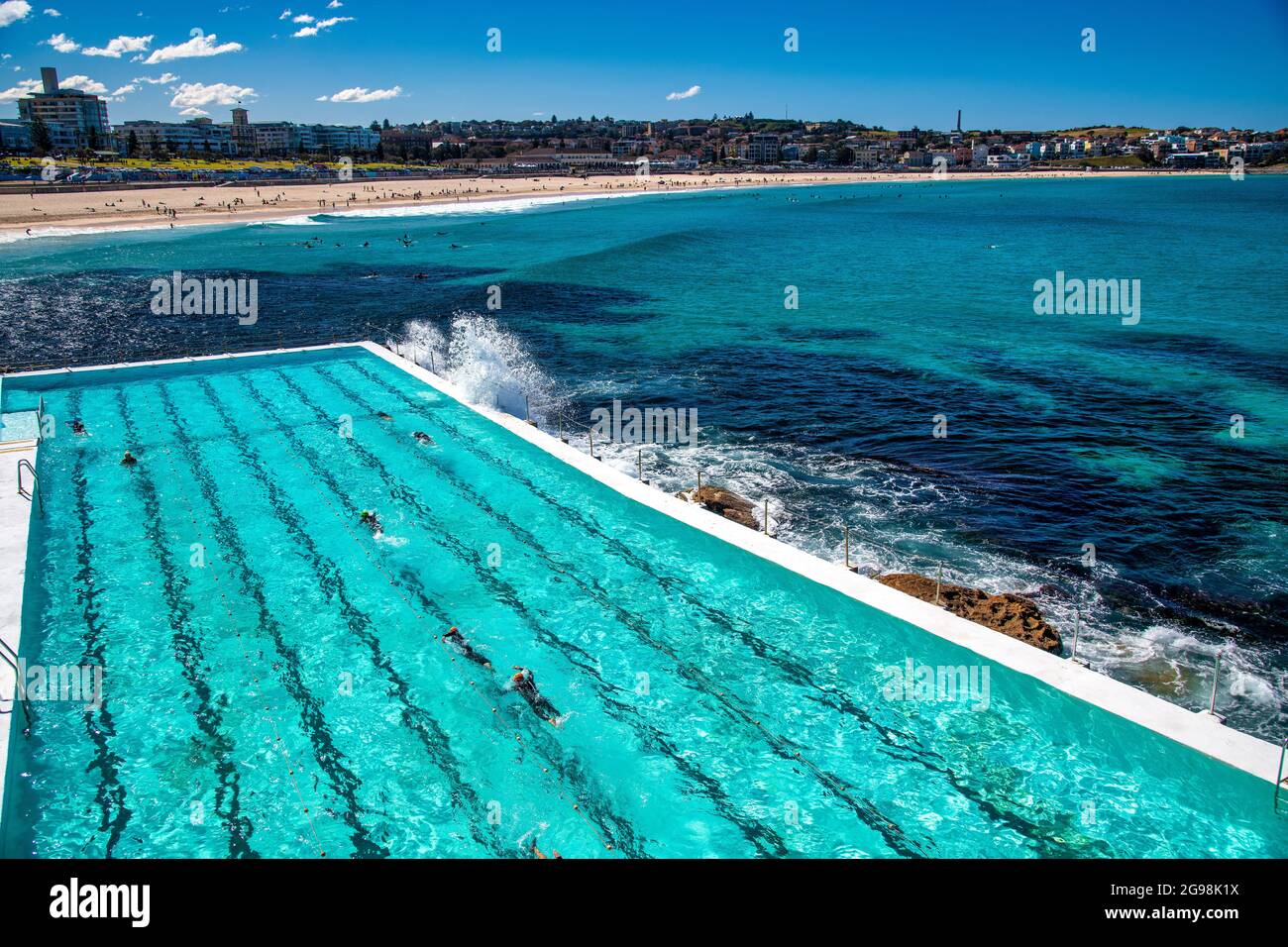 Bondi Beach Pools und Küste, Sydney Stockfoto