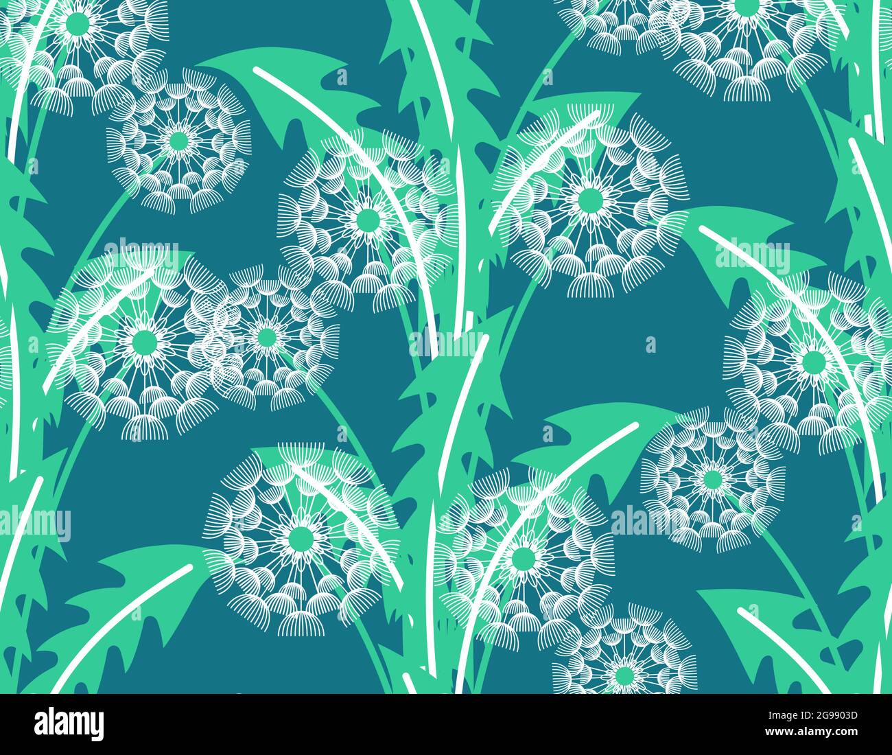 Lötenmuster nahtlos. Blowball Hintergrund. Blumen Textur Stock Vektor