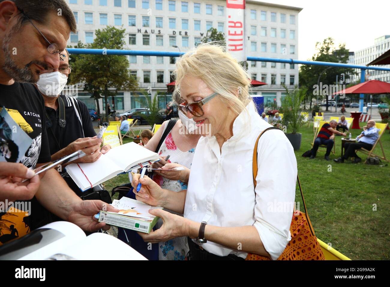 Annette Humpe bei der Premiere des Theaterstücks 'Mord im Orientexpress' in der Komödie am Kurfürstendamm im Schiller Theater. Berlin, 24.07.2021 Stockfoto