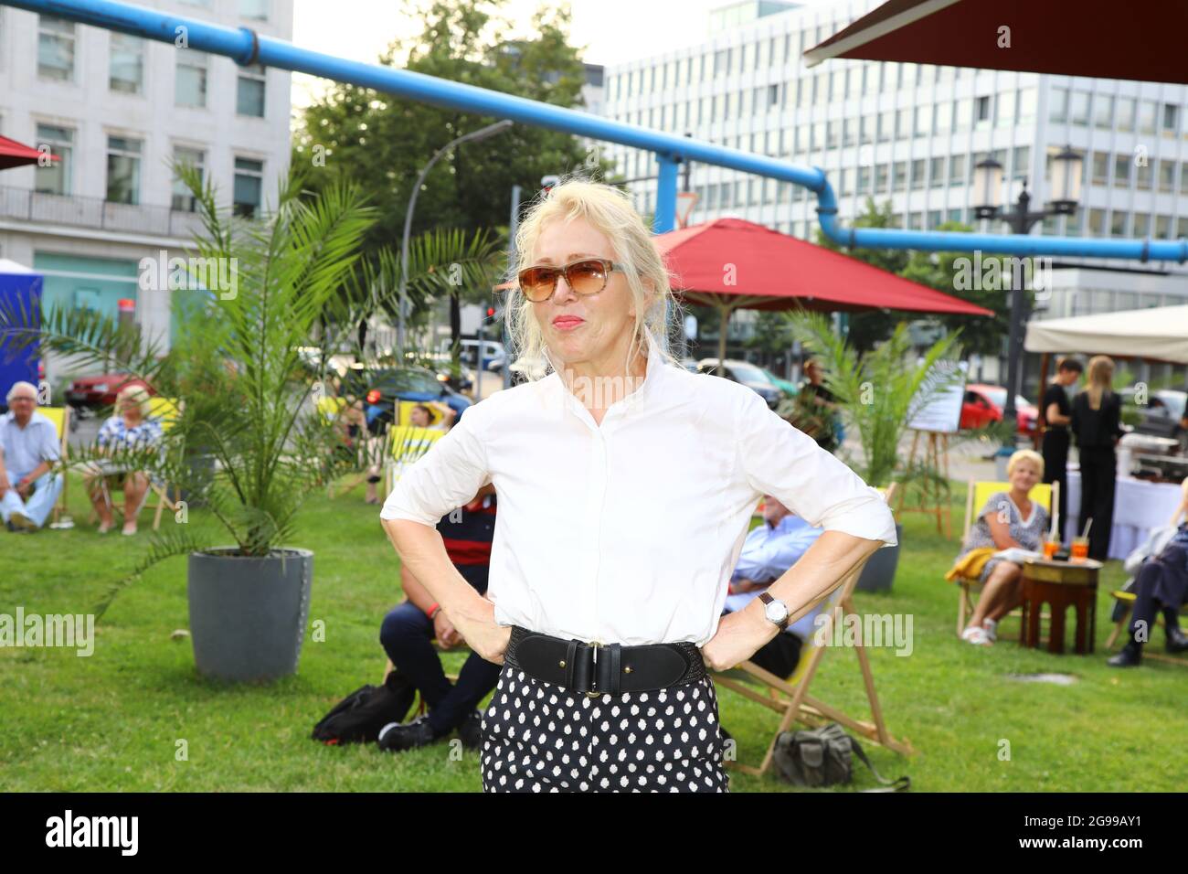 Annette Humpe bei der Premiere des Theaterstücks 'Mord im Orientexpress' in der Komödie am Kurfürstendamm im Schiller Theater. Berlin, 24.07.2021 Stockfoto