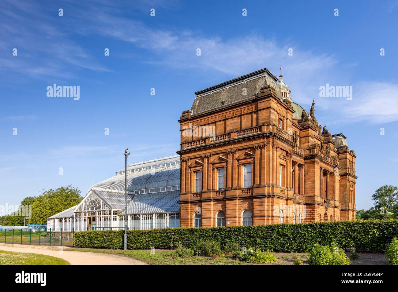 Der Volkspalast ist ein Museum für Sozialgeschichte im historischen Glasgow Green in Schottland, Großbritannien Stockfoto