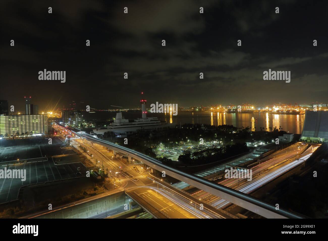 Die schöne Aussicht auf die Nacht und die Stadt in Tokio, Japan Stockfoto