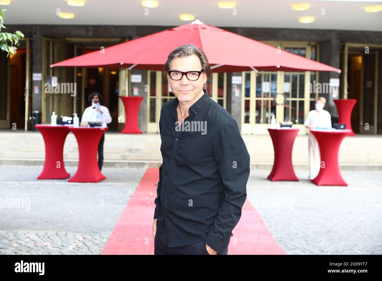 Max Hopp bei der Premiere des Theaterstücks 'Mord im Orientexpress' in der Komödie am Kurfürstendamm im Schiller Theater. Berlin, 24.07.2021 Stockfoto