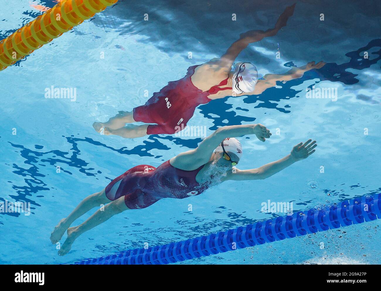 Olympische Spiele 2020 in Tokio - Schwimmen - 400-m-Freistil der Frauen -  Vorläufe - Tokyo Aquatics Center - Tokio, Japan - 25. Juli 2021. Summer  McIntosh aus Kanada in Aktion. REUTERS/Stefan Wermuth Stockfotografie -  Alamy