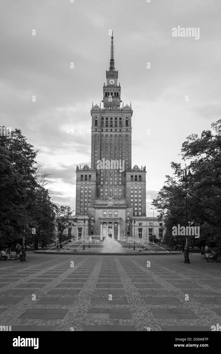 Der Palast der Kultur und Wissenschaft, Warschau Stockfoto