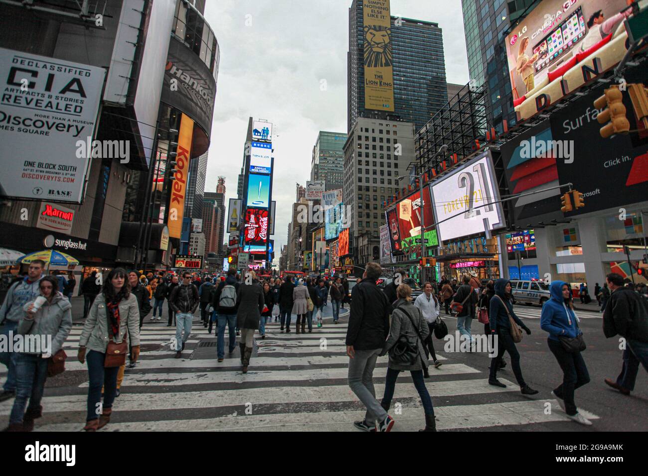 Time Square an einem Herbstnachmittag. Stockfoto