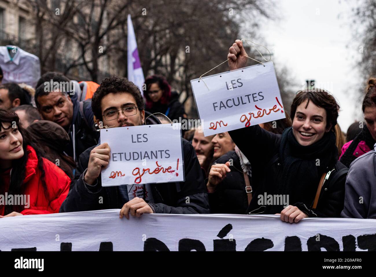 Manifestation contre la réforme des retraites Stockfoto