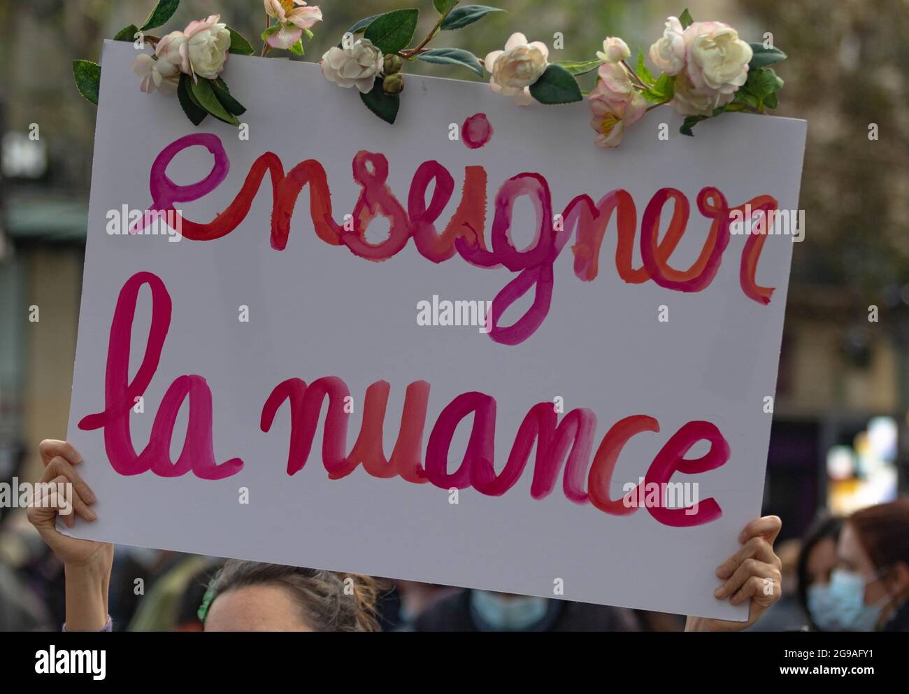 Marche Blanche en l'honneur de Samuel Paty Stockfoto