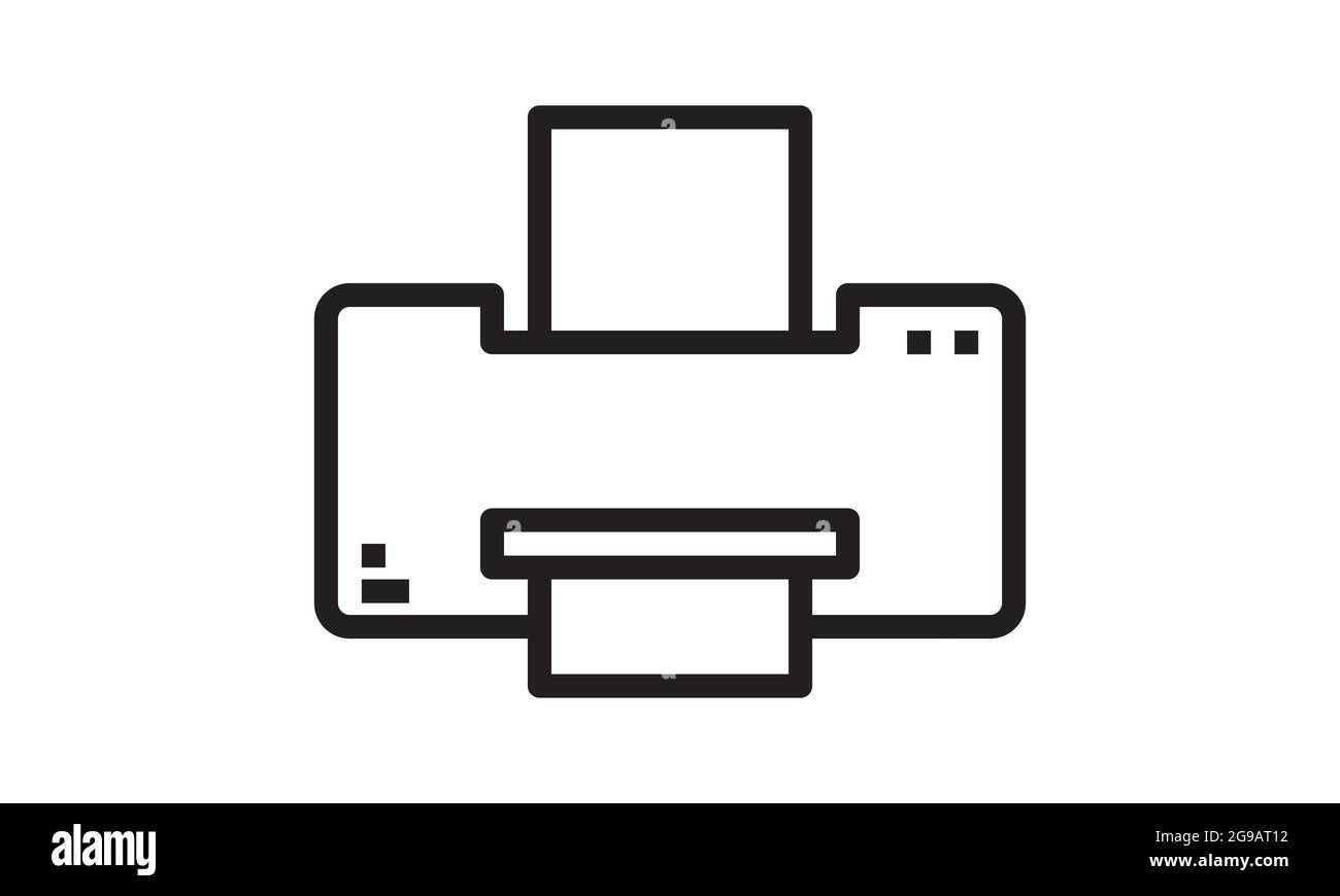 Druckersymbol auf weißem Hintergrund isoliert. Drucker-Symbol im trendigen Design-Stil. Drucker Vektor-Symbol modernes und einfaches flaches Symbol für Website, Stock Vektor