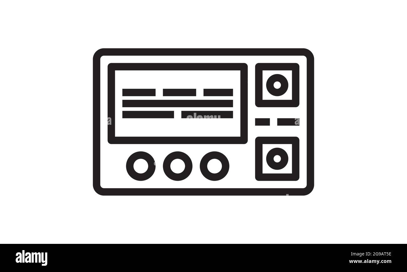 PagerVektorSymbol auf weißem Hintergrund. Flaches VektorPagerSymbol