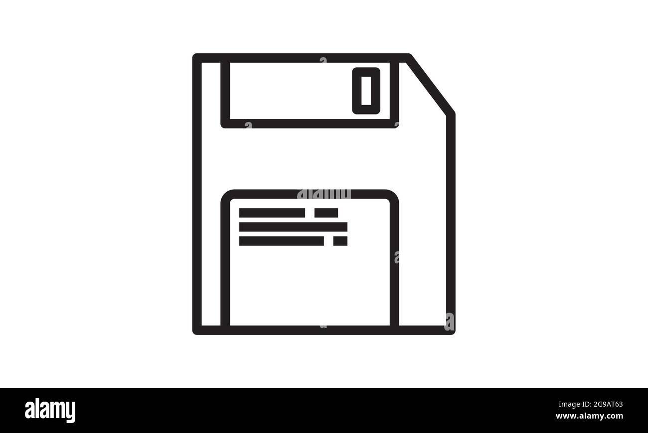 Diskettensymbol Datensicherung Retro-Vektorbild Stock Vektor