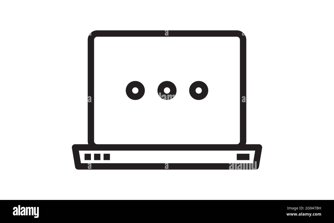 Laptop Symbol Vektor mobilen Computer auf weißem Hintergrund isoliert Stock Vektor