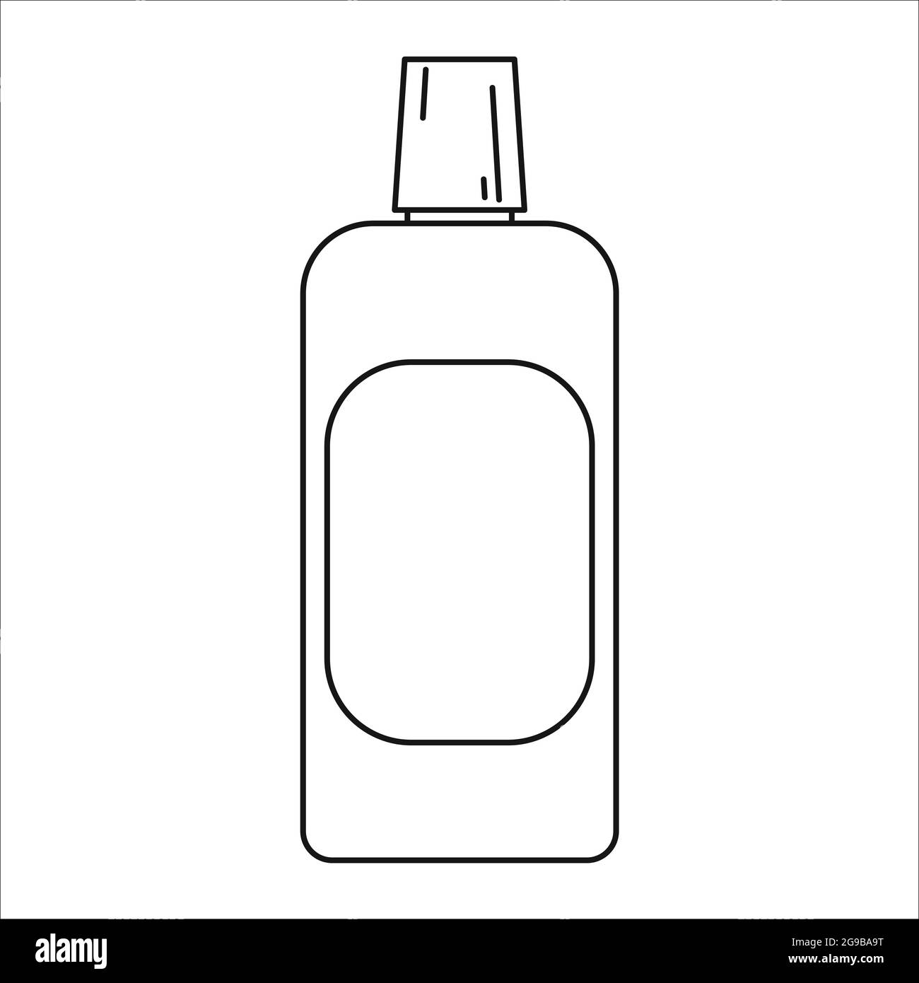 Vektorsymbol für orale Spülung. Mundwasser-Schild isoliert auf weißem Hintergrund. Symbol für Mundhygiene für Web. Stock Vektor