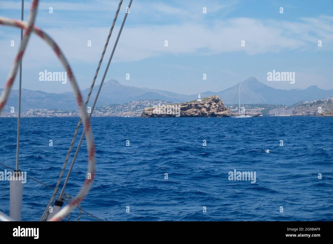 Segeln auf Mallorca, Mallorca, Balearen Stockfoto
