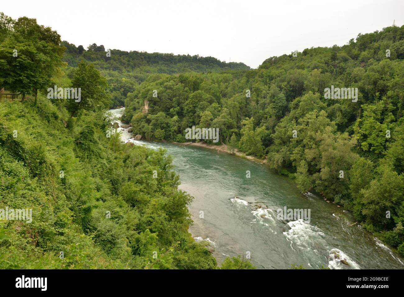 Fluss Adda Italien Stockfoto