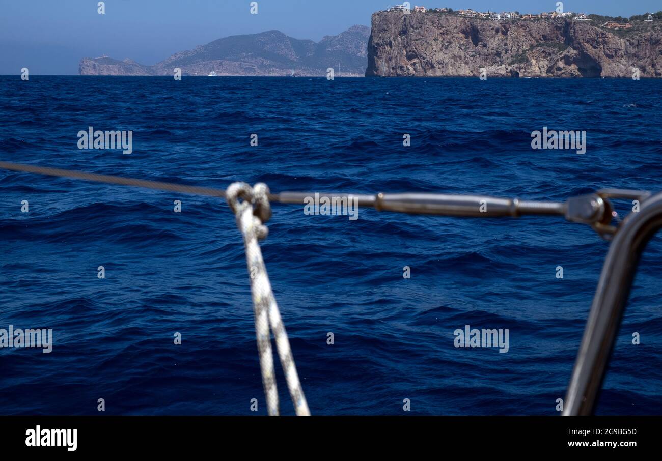 Segeln auf Mallorca, Mallorca, Balearen Stockfoto