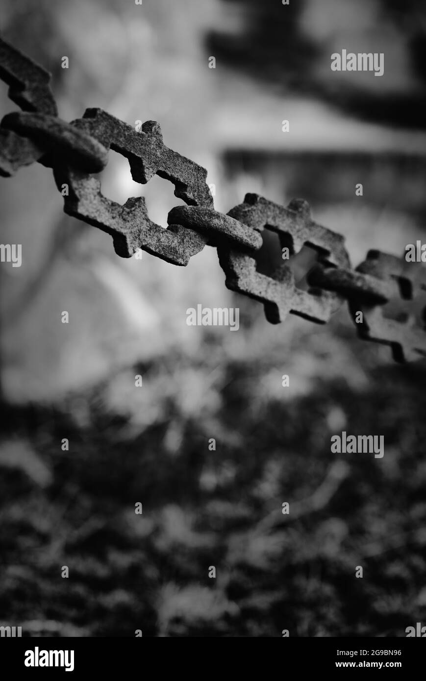 friedhof dekoratives Kettenglied Stockfoto